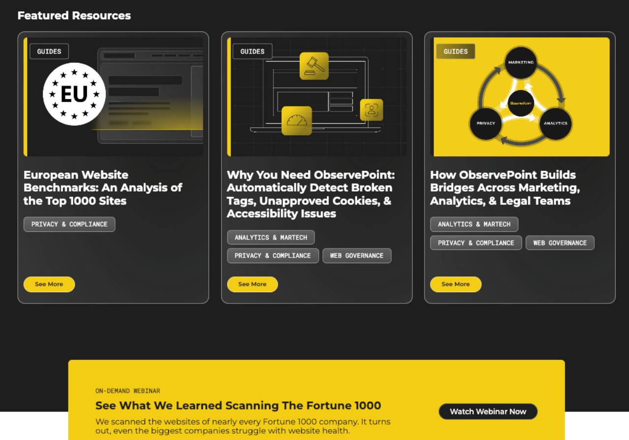 ObservePoint Website