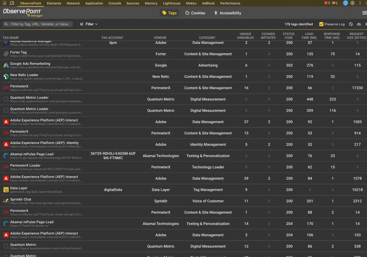 ObservePoint Debugger