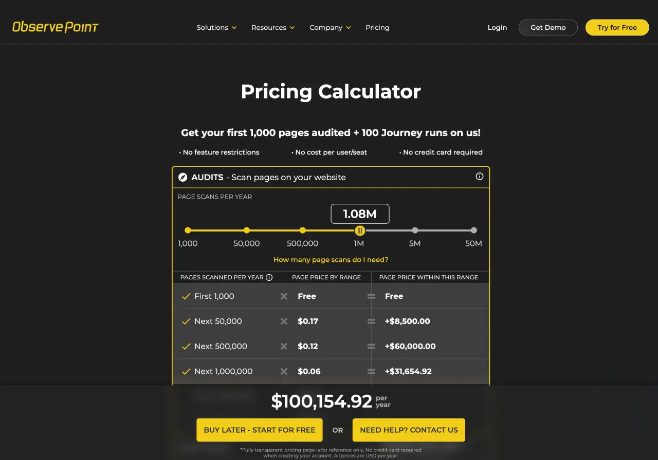 Pricing Calculator